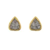 Tomfoolery Gold-Plated Diamond Barrow Studs Hot