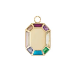 Tomfoolery Grande Rainbow Octagon Charm Outlet