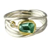 Tomfoolery Green Amethyst & Silver Narrow Wrap Ring Discount