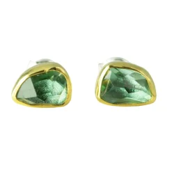 Tomfoolery Green Amethyst Medium Stud Earrings Discount