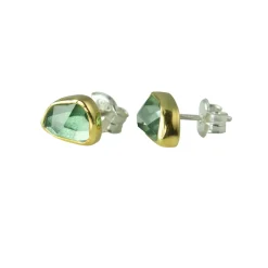Tomfoolery Green Amethyst Medium Stud Earrings Discount
