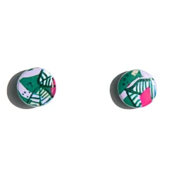 Tomfoolery Green Hand-Painted Studs Outlet
