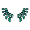 Tomfoolery Green Onyx Lobster Stud Earrings New