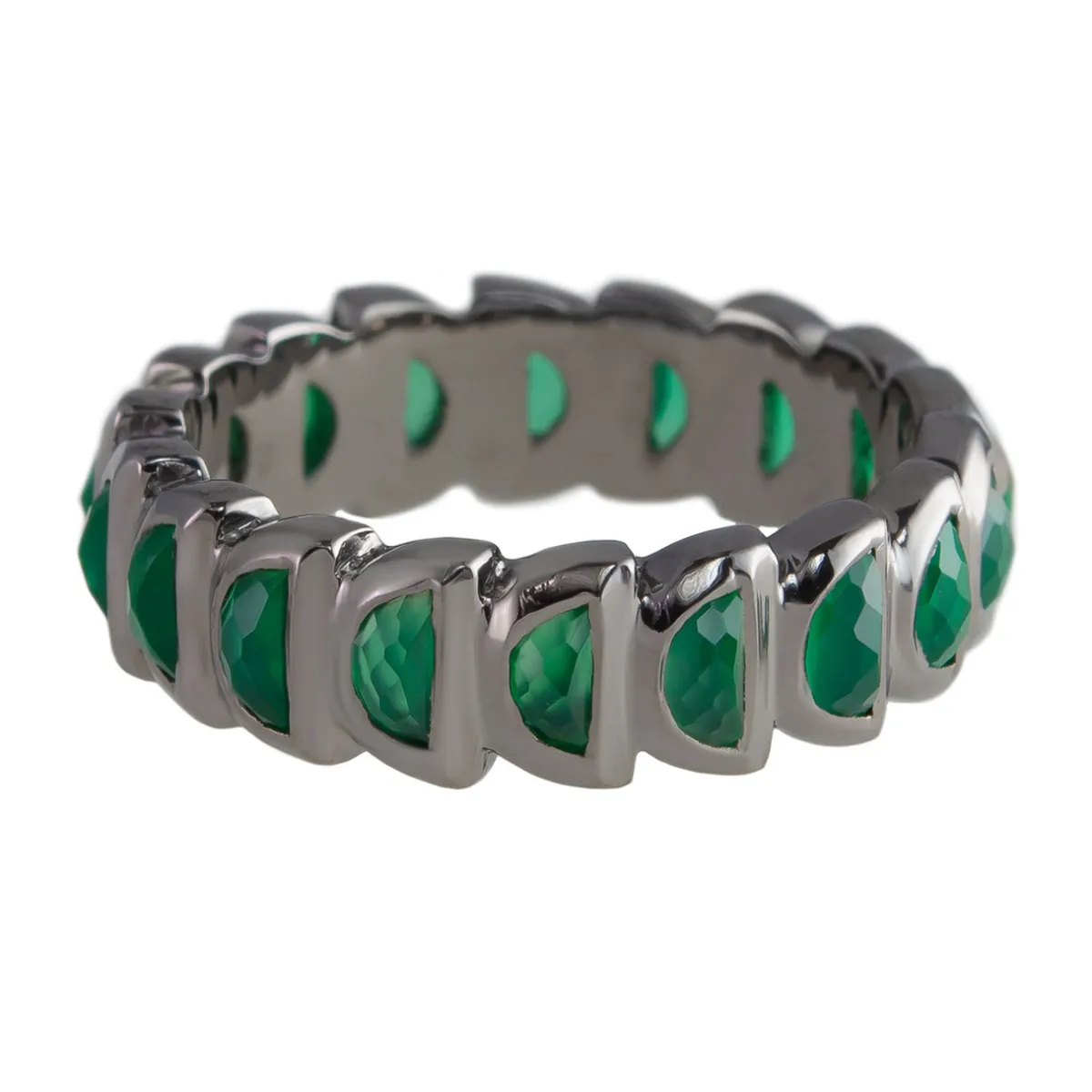 Tomfoolery Green Onyx Worm Band Ring Sale