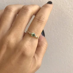 Tomfoolery Green Sapphire Dew Ring Fashion