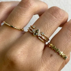 Tomfoolery Green Sapphire Marquise Poeme Ring Clearance
