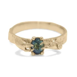 Tomfoolery Green Sapphire Mini Claw Ring Hot