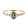 Tomfoolery Green Sapphire Oval Duo Deco Ring Sale