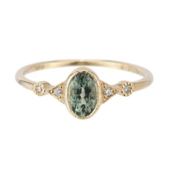 Tomfoolery Green Sapphire Oval Duo Deco Ring Sale