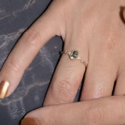 Tomfoolery Green Sapphire Oval Duo Deco Ring Sale
