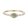 Tomfoolery Green Sapphire Round Poeme Ring Hot