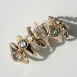 Tomfoolery Green Tourmaline Faceted Signet Ring Best