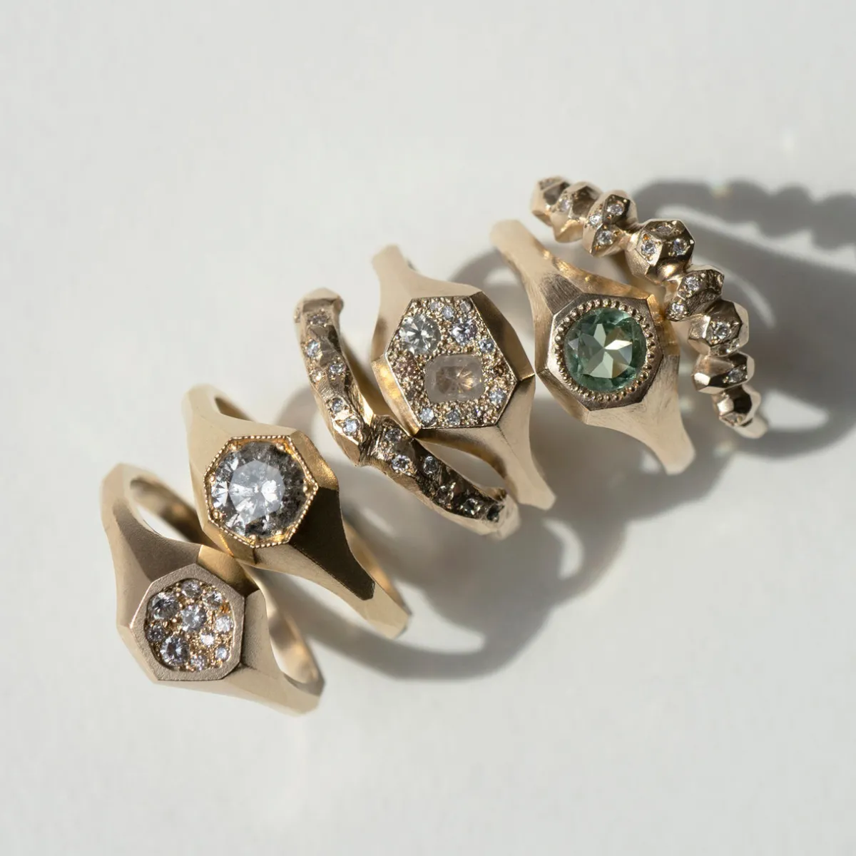 Tomfoolery Green Tourmaline Faceted Signet Ring Best