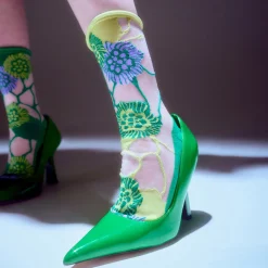 Tomfoolery Green Waterlily Tulle Socks Clearance