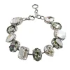 Tomfoolery Grey & White Crystal Bracelet Fashion