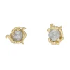 Tomfoolery Grey Diamond Swirl Studs Discount