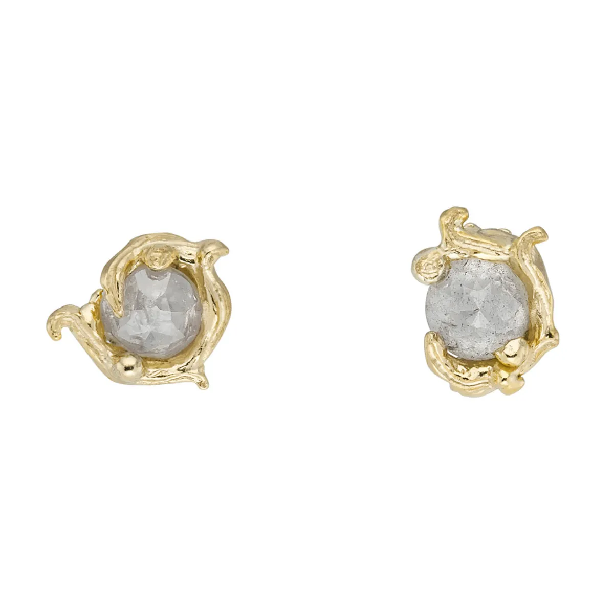Tomfoolery Grey Diamond Swirl Studs Discount