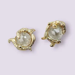 Tomfoolery Grey Diamond Swirl Studs Discount