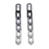 Tomfoolery Grey Gradient Chain Drop Earrings Outlet
