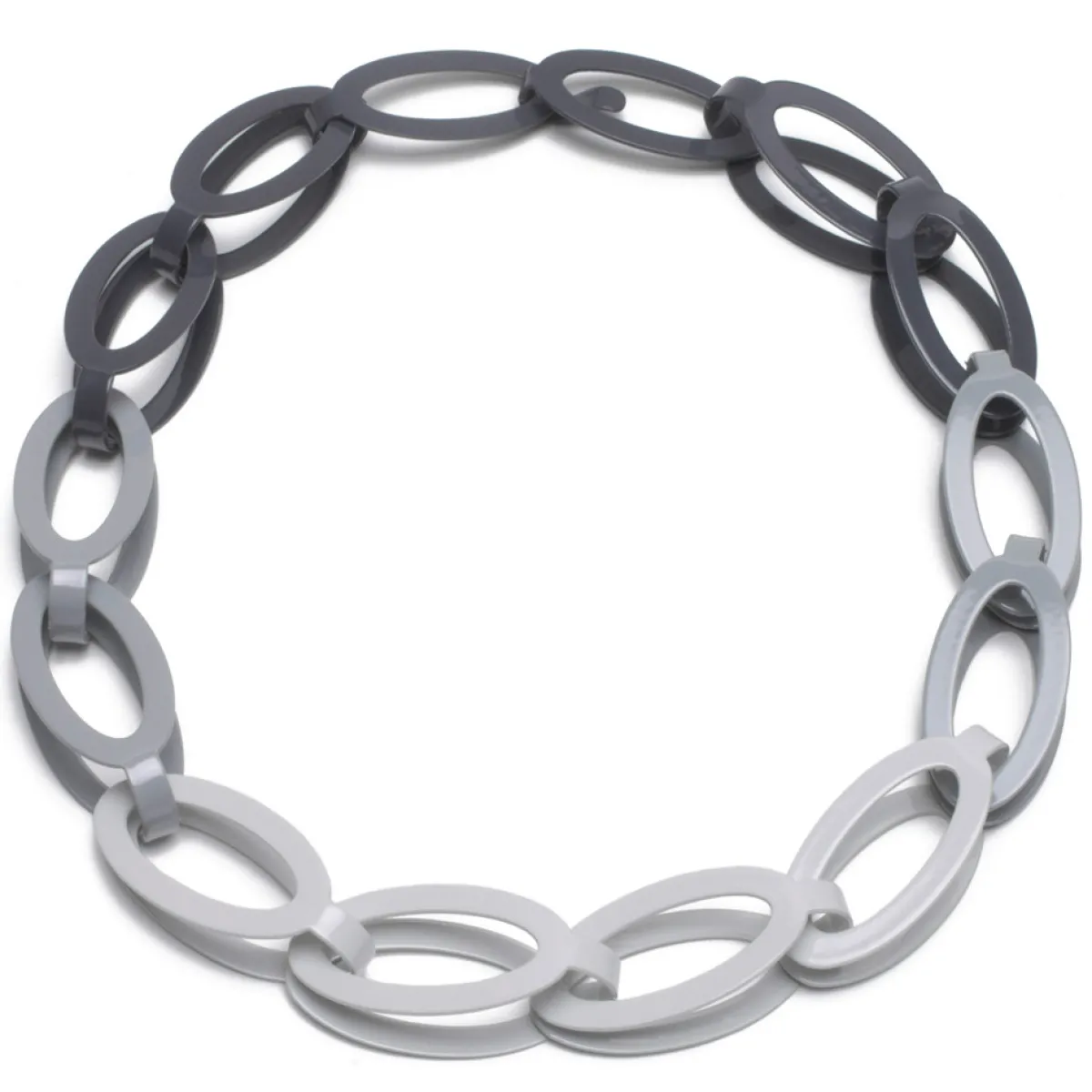 Tomfoolery Grey Gradient Chain Necklace Discount