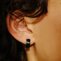 Tomfoolery Grey Titanium Cuff Hoops Fashion