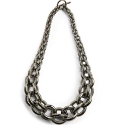Tomfoolery Gunmetal Metallic Magna Necklace Clearance