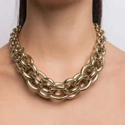 Tomfoolery Gunmetal Metallic Magna Necklace Clearance