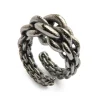 Tomfoolery Gunmetal Metallic Magna Ring Fashion