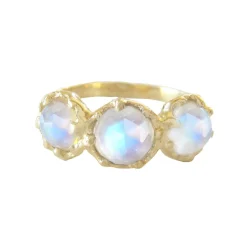 Tomfoolery Haku Lei Moonstone Ring Outlet