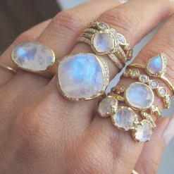 Tomfoolery Haku Lei Moonstone Ring Outlet