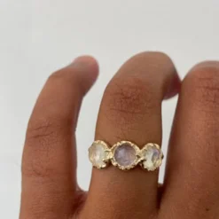 Tomfoolery Haku Lei Moonstone Ring Outlet