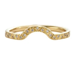 Tomfoolery Half Eternity with Engraved Geometric Pattern Sale