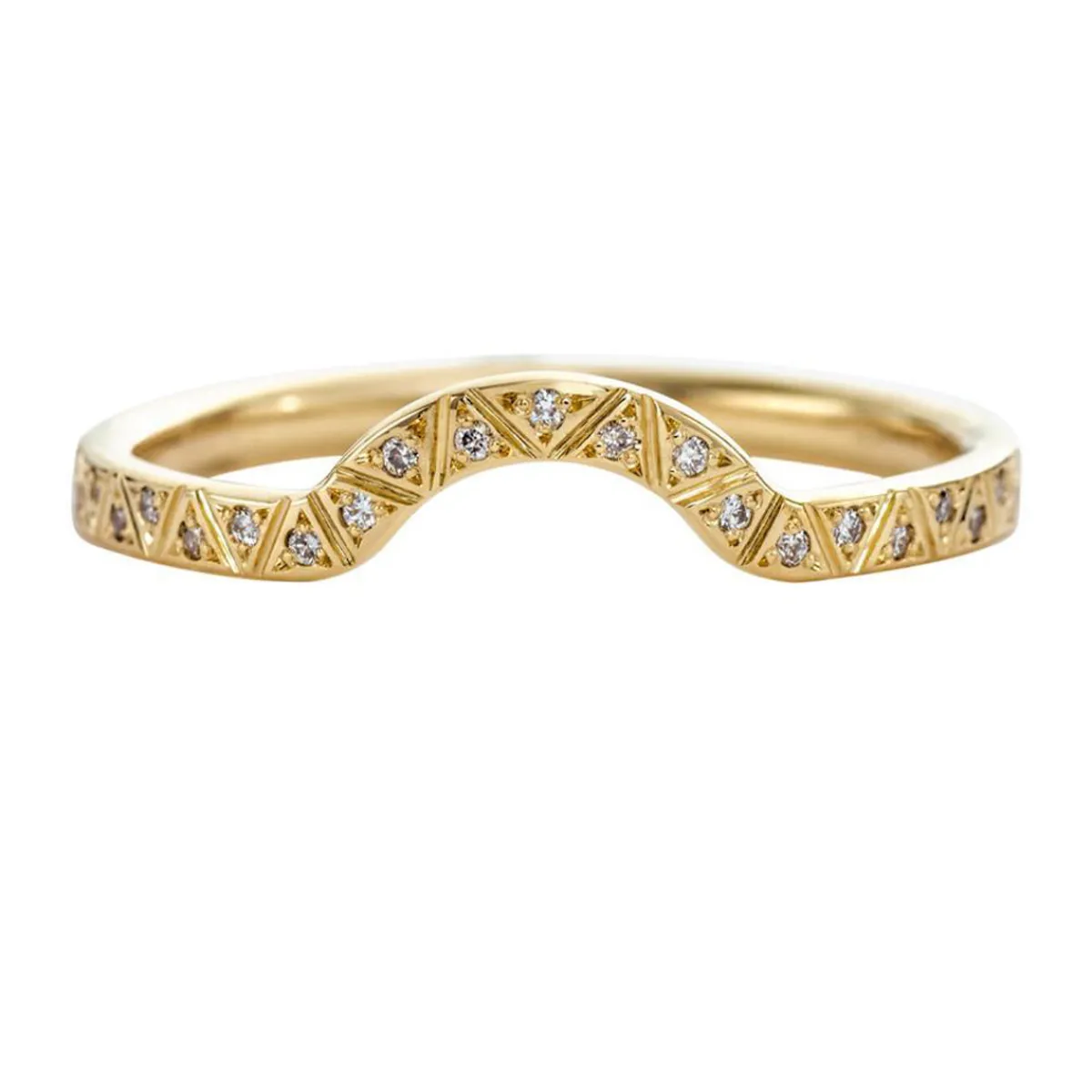 Tomfoolery Half Eternity with Engraved Geometric Pattern Sale
