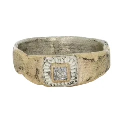 Tomfoolery Half Of Forever Diamond Signature Band in 14ct Yellow Gold and Silver Best