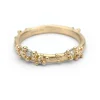 Tomfoolery Half Round Band With Diamonds & Granules Fashion