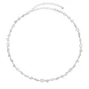Tomfoolery Hali Silver & White Sapphire Necklace Fashion