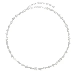 Tomfoolery Hali Silver & White Sapphire Necklace Fashion