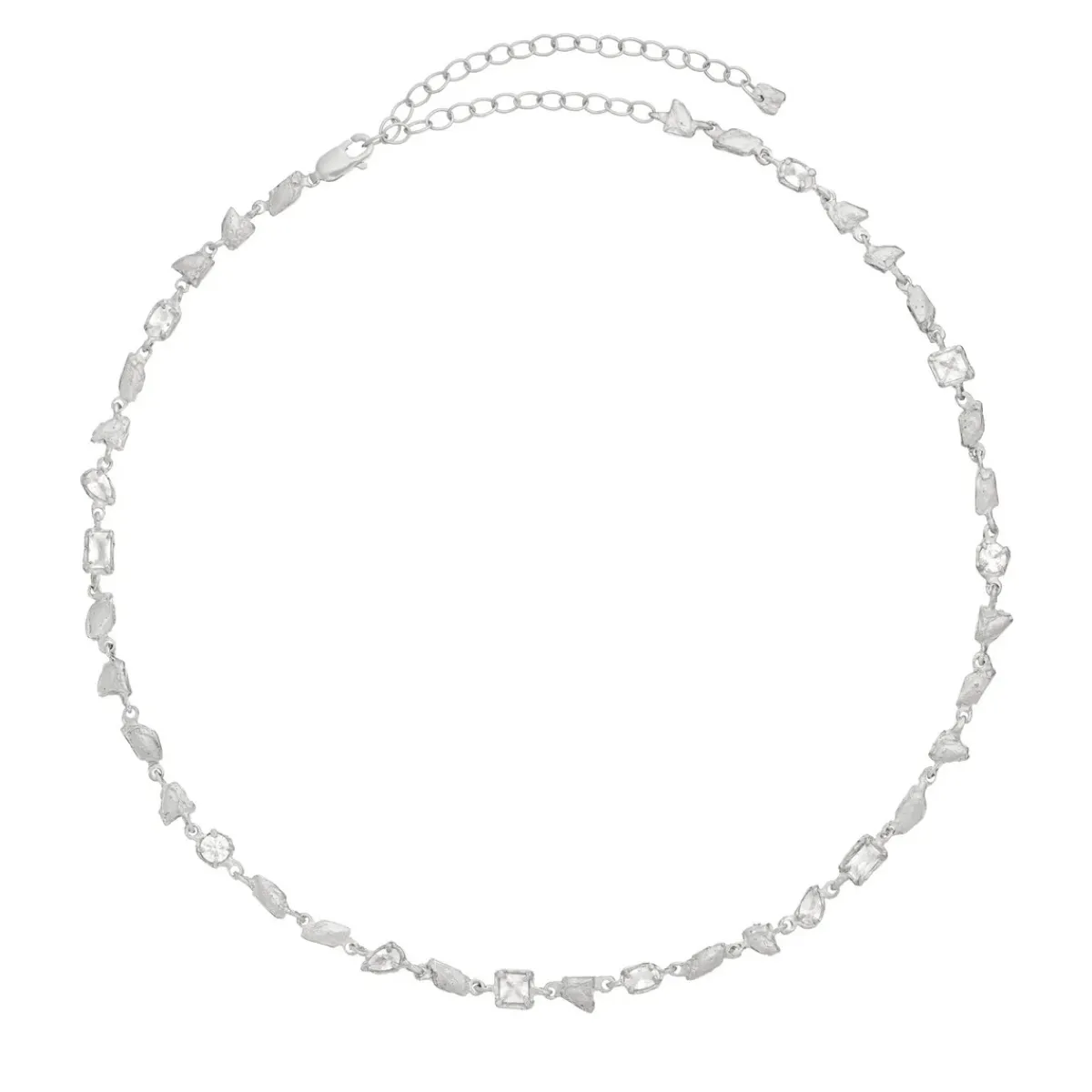 Tomfoolery Hali Silver & White Sapphire Necklace Fashion