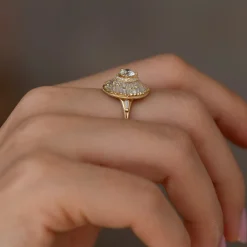 Tomfoolery Halo Engagement Ring with Baguette Diamonds Best