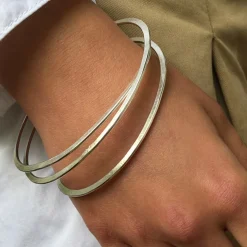 Tomfoolery Halo Silver Bangle Discount