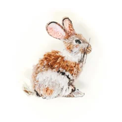 Tomfoolery Happy Rabbit Beaded Sequin Brooch Discount