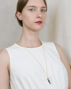 Tomfoolery Harpe Necklace in Coral Hot