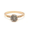 Tomfoolery Hazeline Solitaire 14ct Yellow Gold Grey & White Diamond Ring Sale
