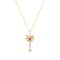 Tomfoolery Heart & Arrow Charm Necklace Discount