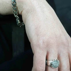Tomfoolery Heavy Chain Bracelet in Silver Clearance