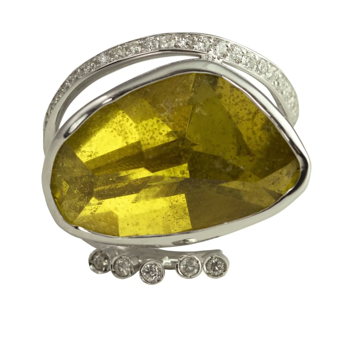 Tomfoolery Heliodor Art Ring Clearance