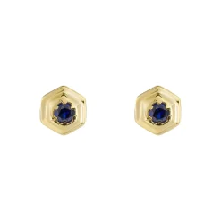 Tomfoolery Hex Gold Plated Gem Studs Best