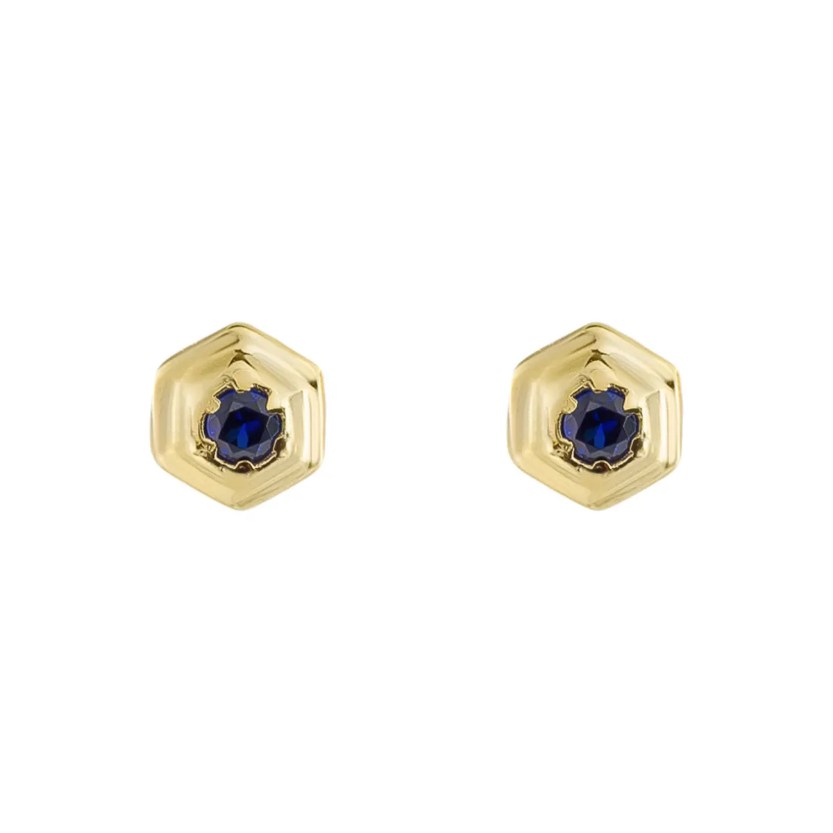 Tomfoolery Hex Gold Plated Gem Studs Best