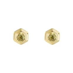 Tomfoolery Hex Gold Plated Gem Studs Best