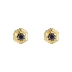 Tomfoolery Hex Gold Plated Gem Studs Best